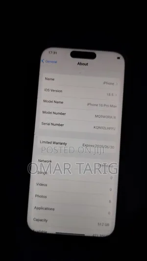 New Apple iPhone 16 Pro Max 256 GB White