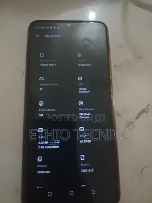Tecno Pop 7 64 GB Gray