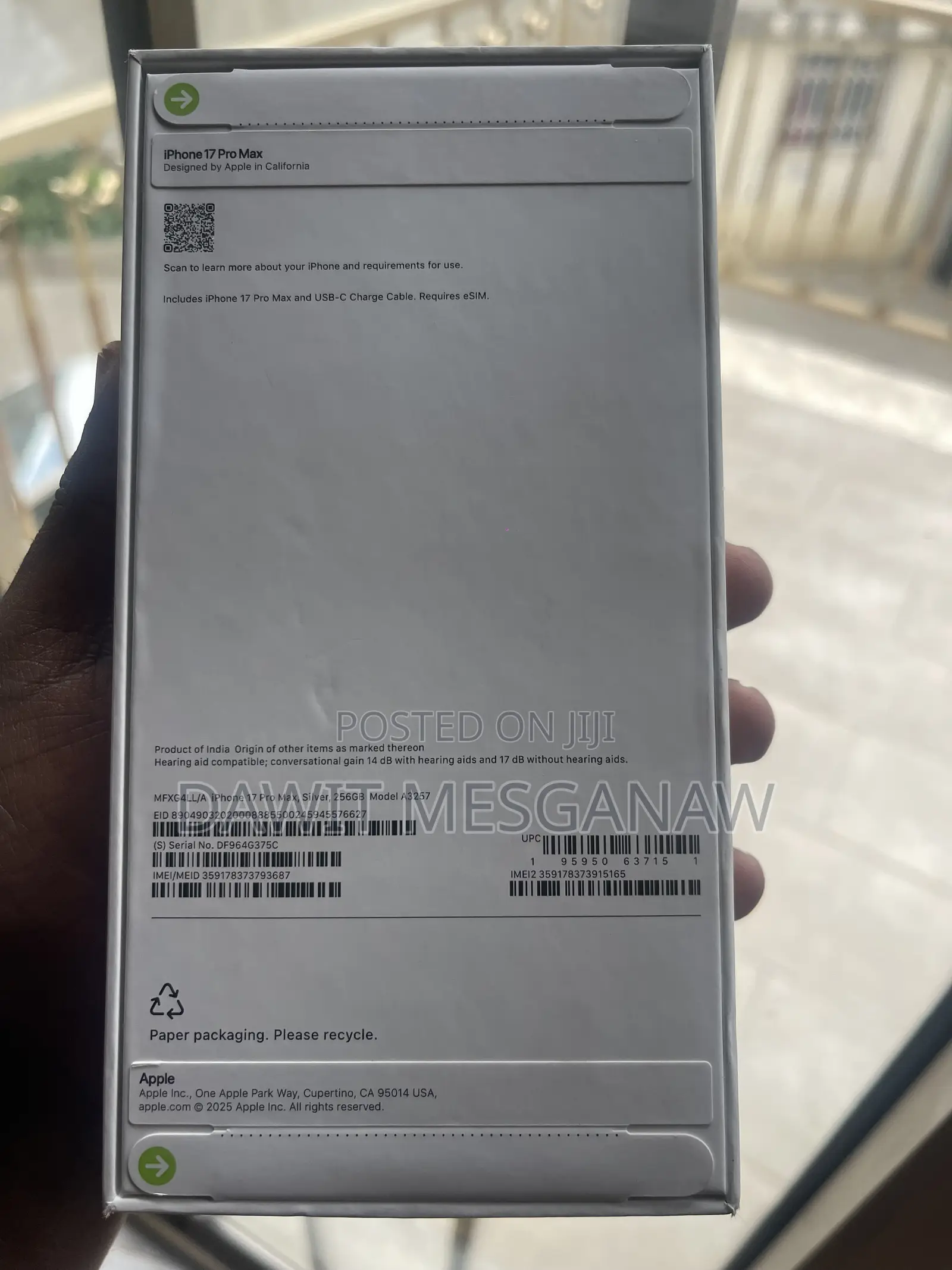 New Apple iPhone 17 Pro Max 256 GB Silver