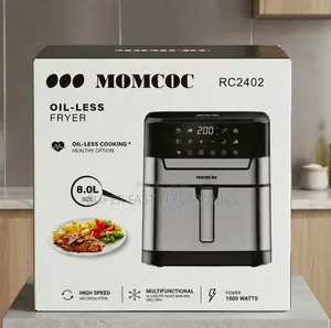 Momcoc Air Fryer 8.0l Oil-Less– 1000w High-Speed Cooker | Digital