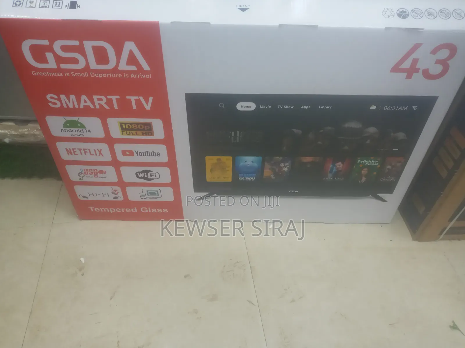 Gasda 43inch Tv Smart Android New 20 26