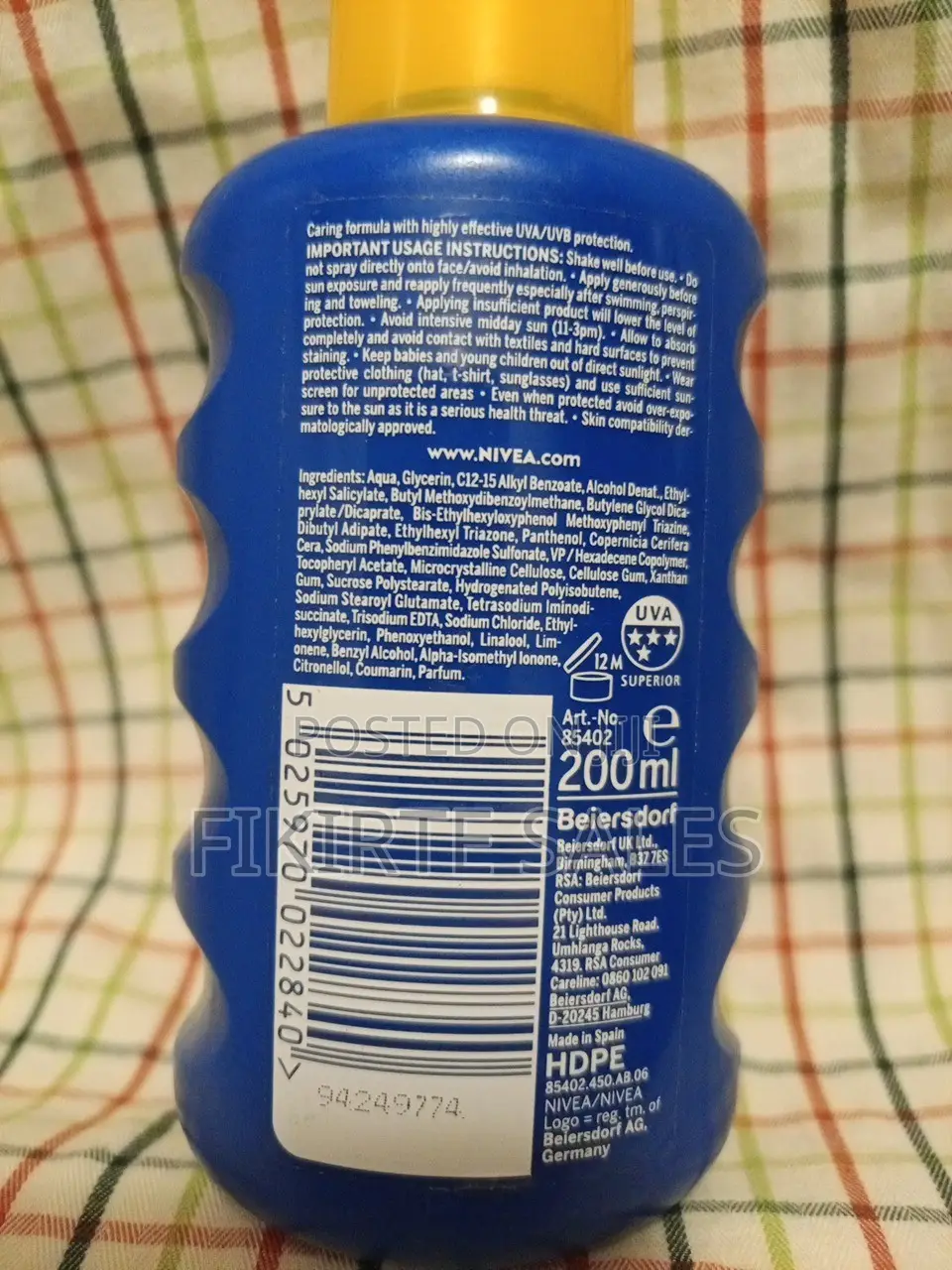 Nivea Sun (Spf30) Protect Moisture Uva Uvb Protection Spray