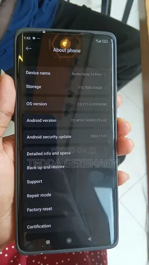Xiaomi Redmi Note 14 Pro+ 256 GB Red