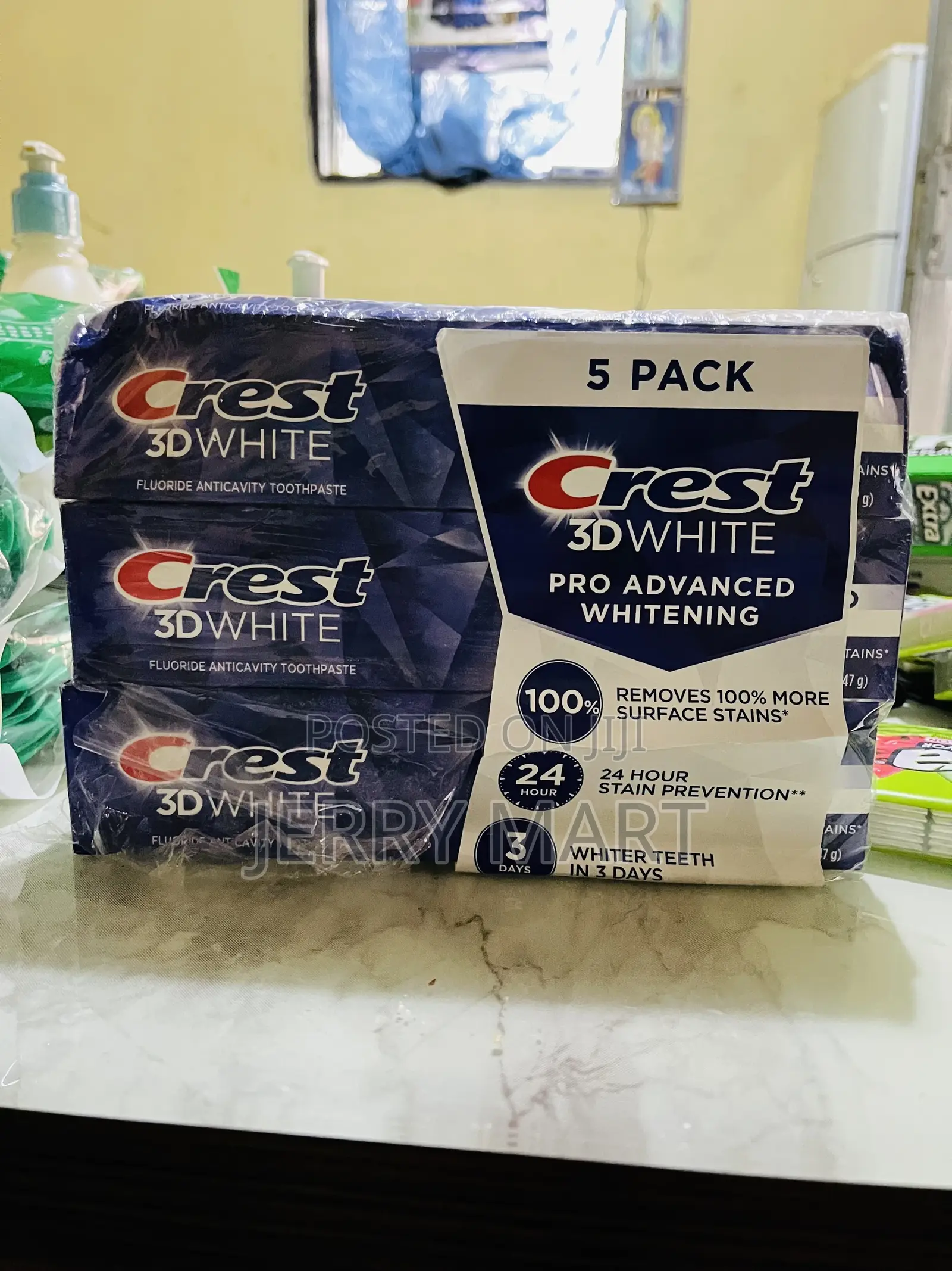 Crest 3d White Pro Advanced Whitening Toothpaste.