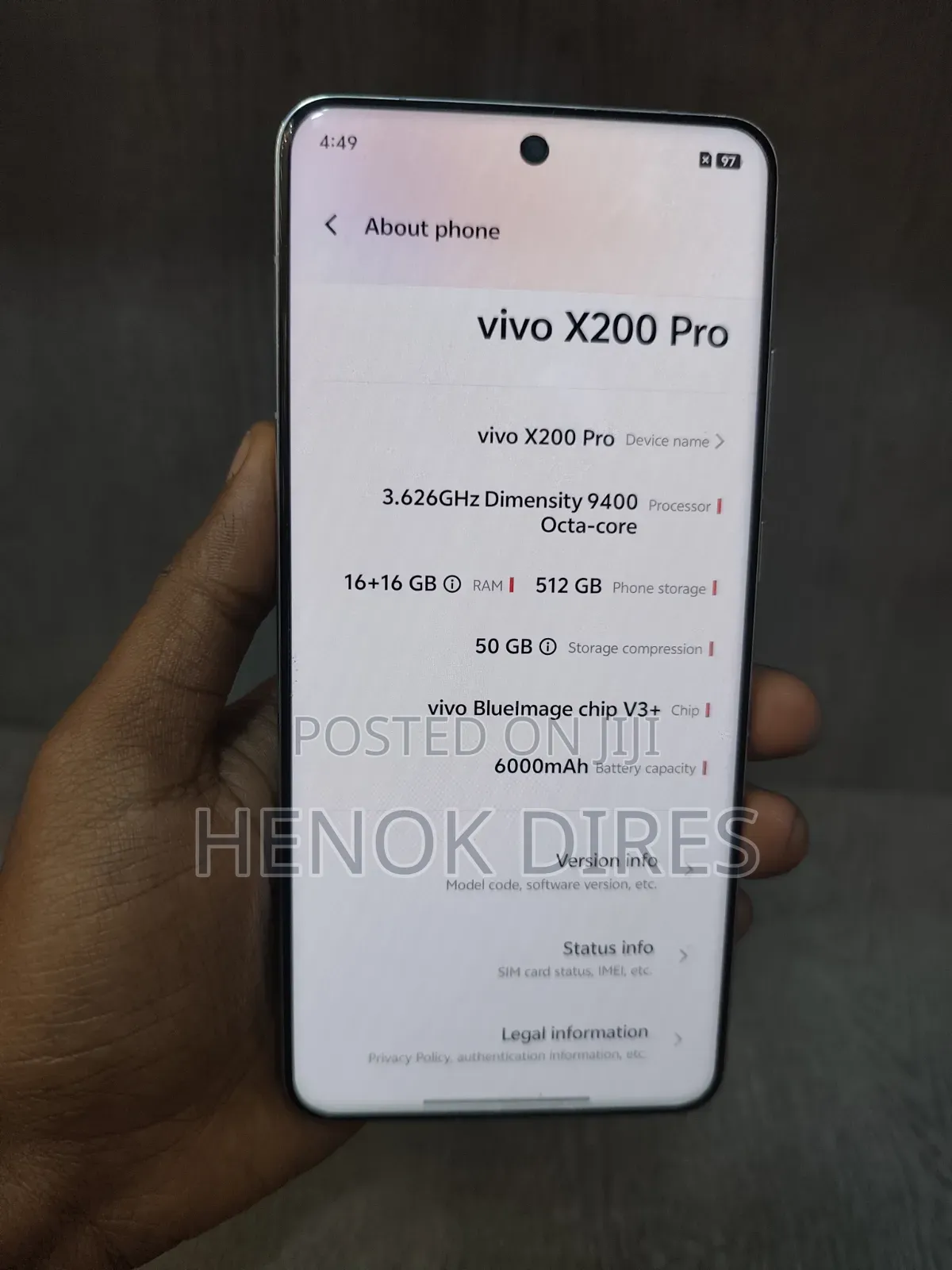New Vivo X200 Pro 512 GB White