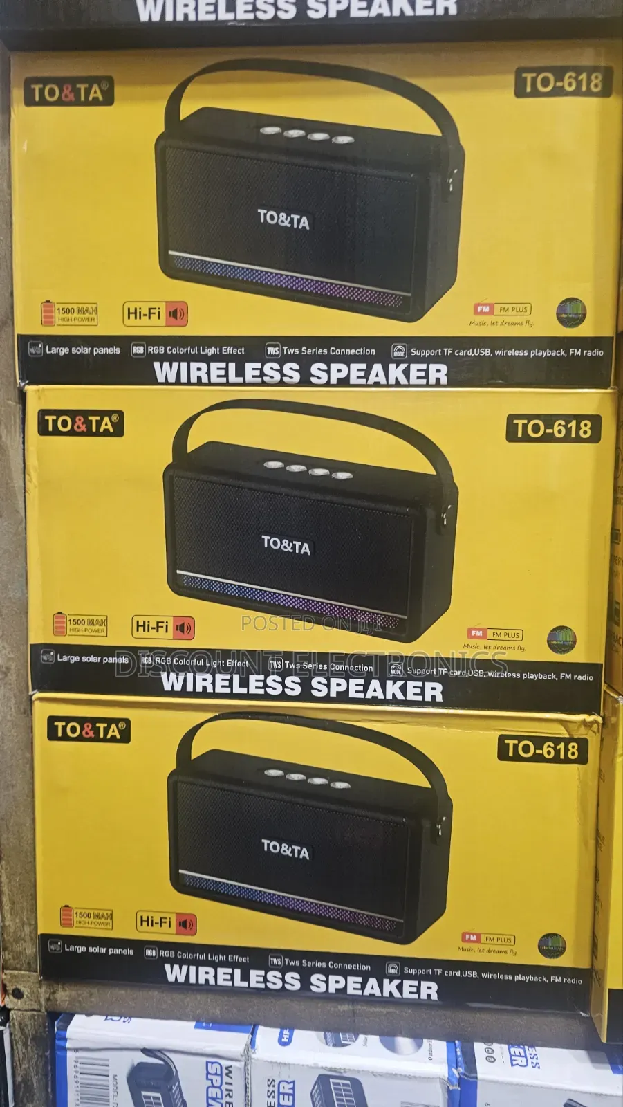 To Ta to-618 Portable Wireless Bluetooth Speaker With Solar Charging