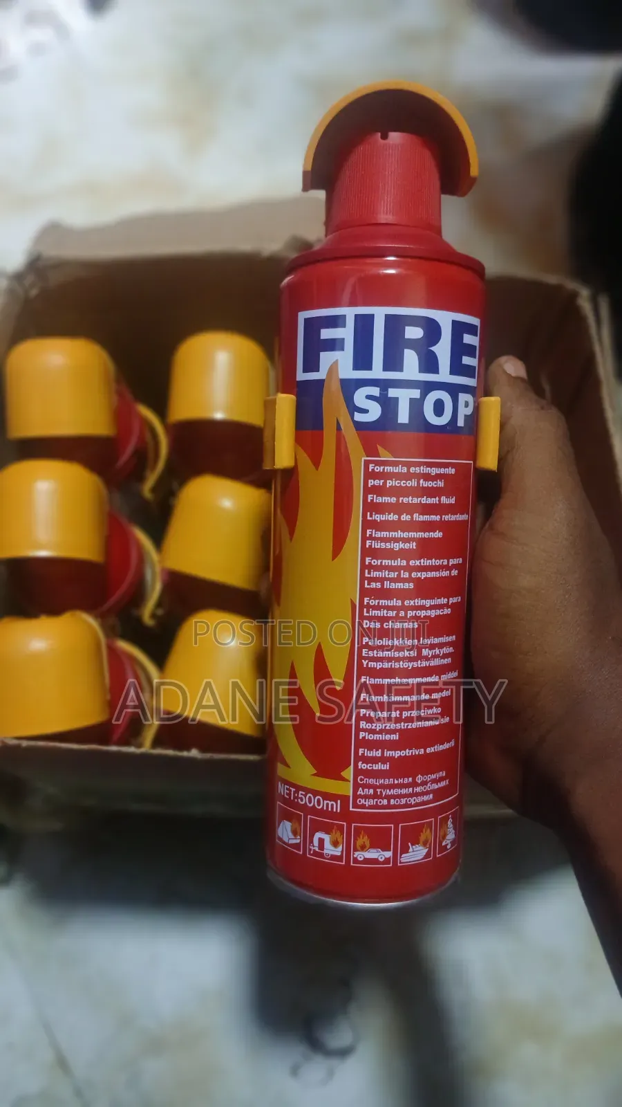 500ml Vehicle And Kitchen Fire Extinguisher እሳት ማጥፊያ ለመኪናዎ 500ሚሊ