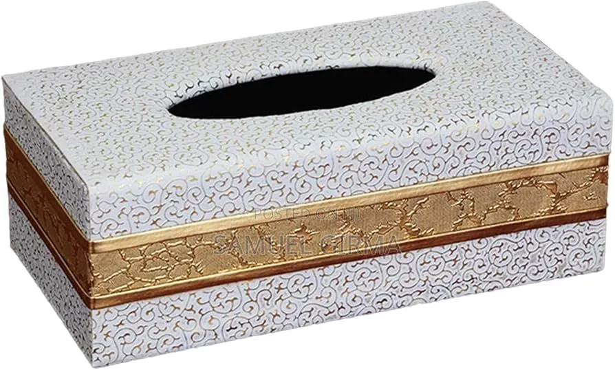 Tissue Box Cover Rectangular Leather