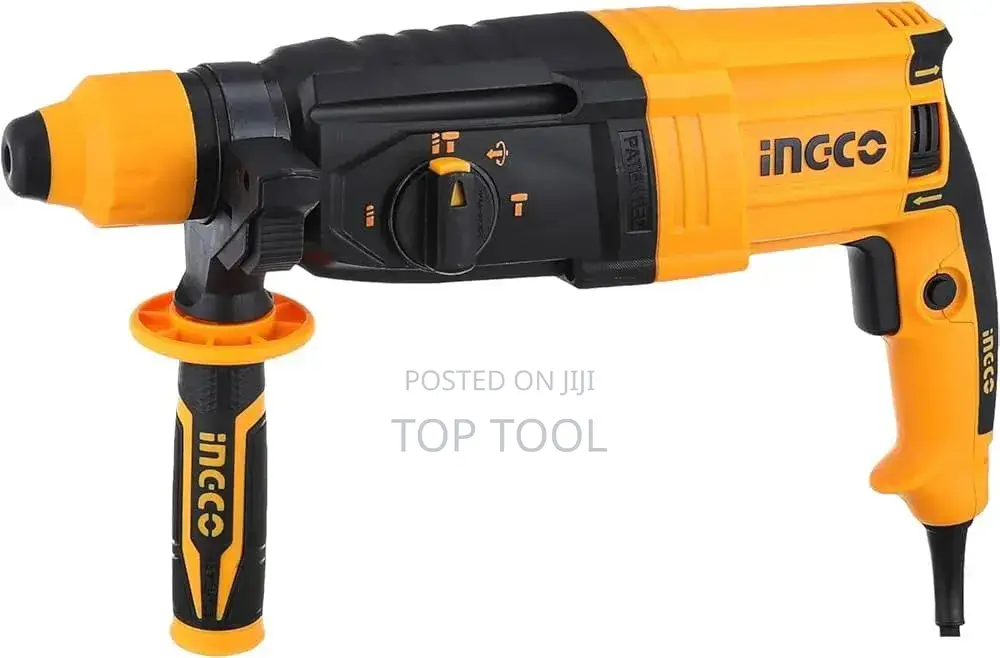 ፡Ingco 950 ዋት ሮታሪ ሀመር ድሪል (ሞዴል Rgh9528-2) ሲሆን የingco ልዩ ቢጫና ጥቁር ዲዛይን