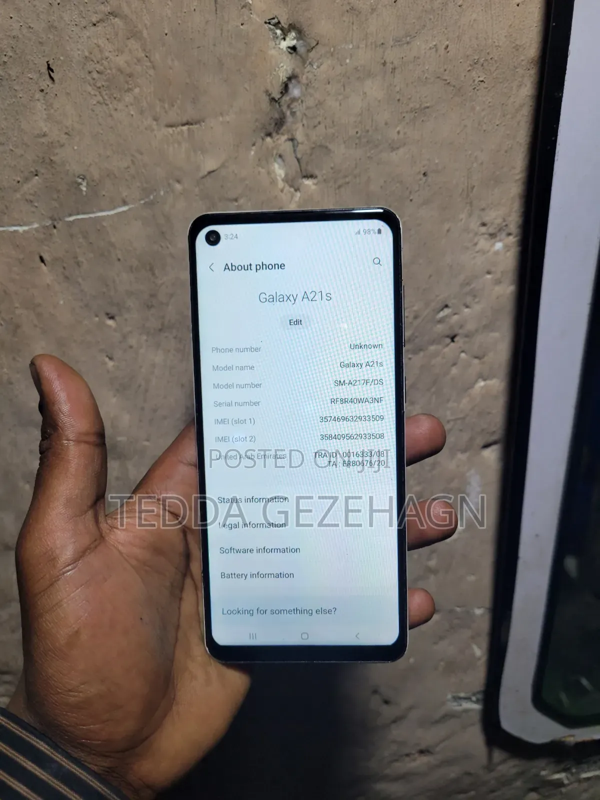 Samsung Galaxy A21s 64 GB White