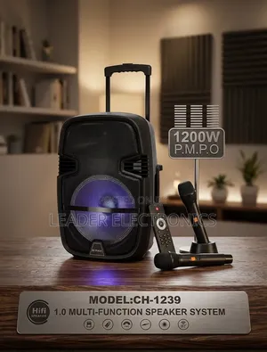 Max 1.0 Multifunctional Speaker System 1200w – With Wireless Microphon