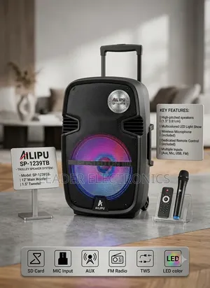 Ailipu 1.0 Speaker System 1200w – Powerful Sound With Wireless Microph