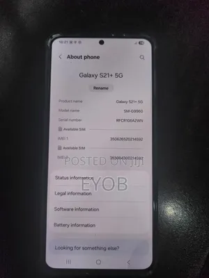New Samsung Galaxy S21+ 5G 128 GB Black