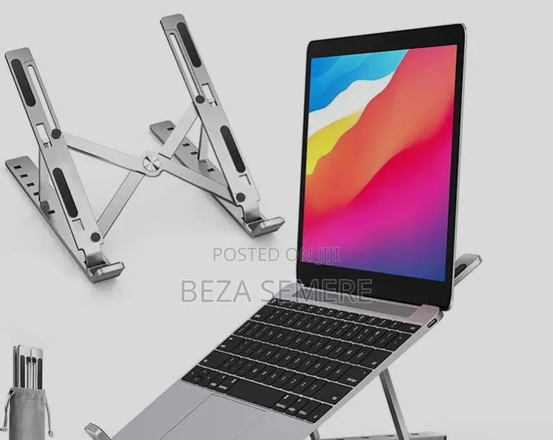 Ergonomic Aluminum Laptop Stand – Portable Desk Riser for All Laptops