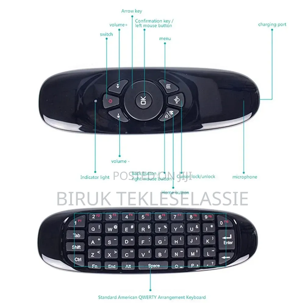 Air Mouse Rechargeable Wireless Portable Remote Control Backlight