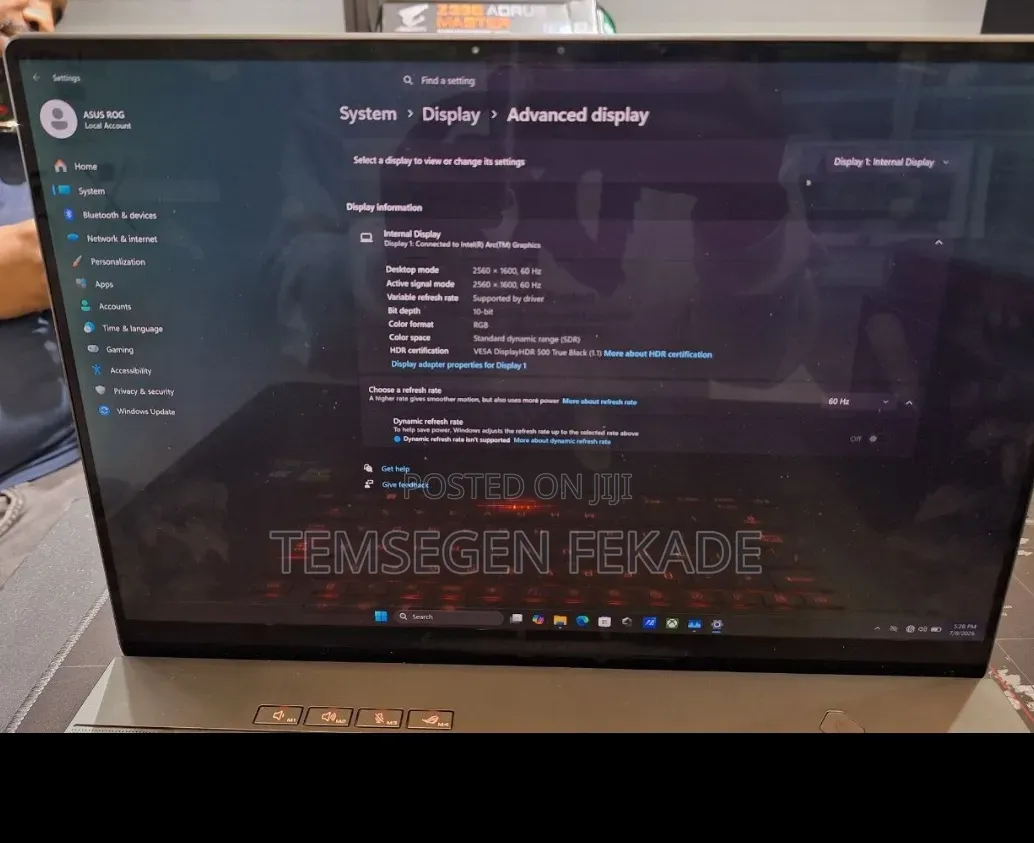 New Laptop Asus ROG Zephyrus G16 16GB Intel Core Ultra 9 SSD 1T