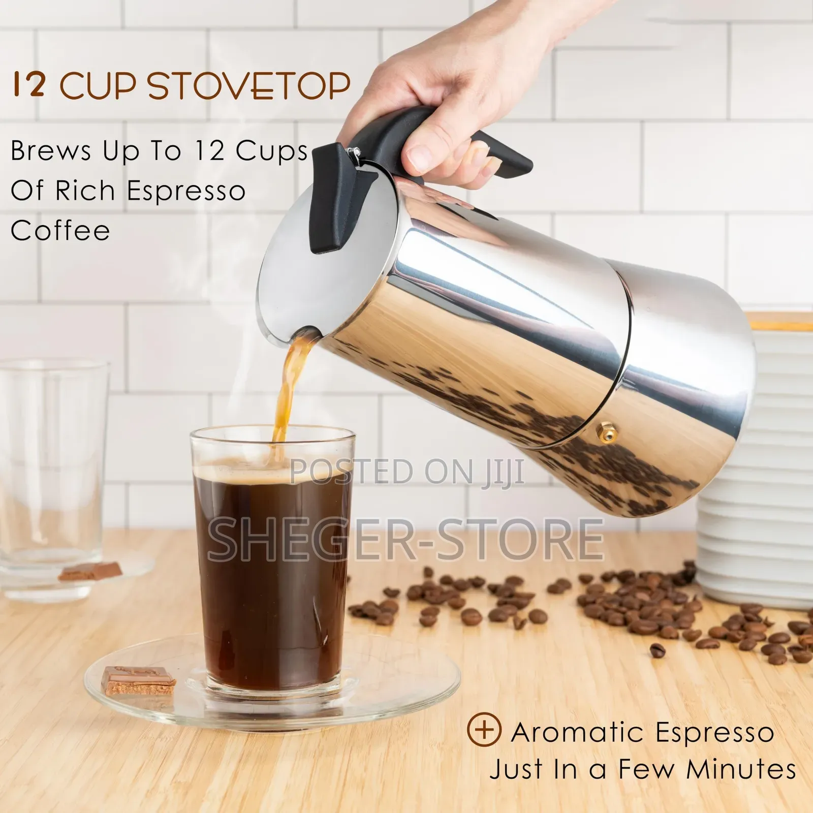 High Quality Stainless Steel Espresso Maker
ባለ 12 ሲኒ ቡና ማፍያ