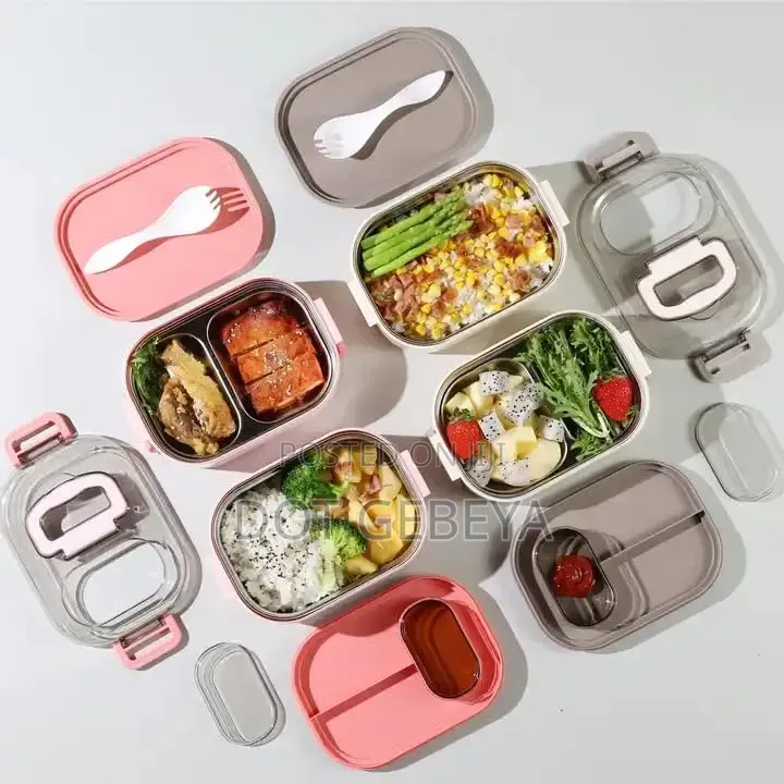 Hua Hu ድርብ የምሳ እቃ (Double Lunch Box)
