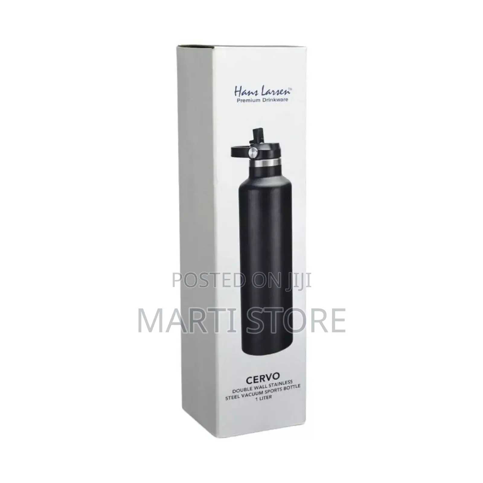 Cervo - Hans Larsen Vacuum Stainless Steel Bottle With Sports Lid