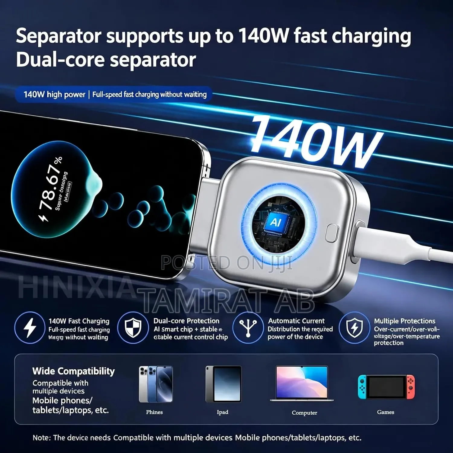 Protect Your Battery: 140w Ai Smart Charging Separator