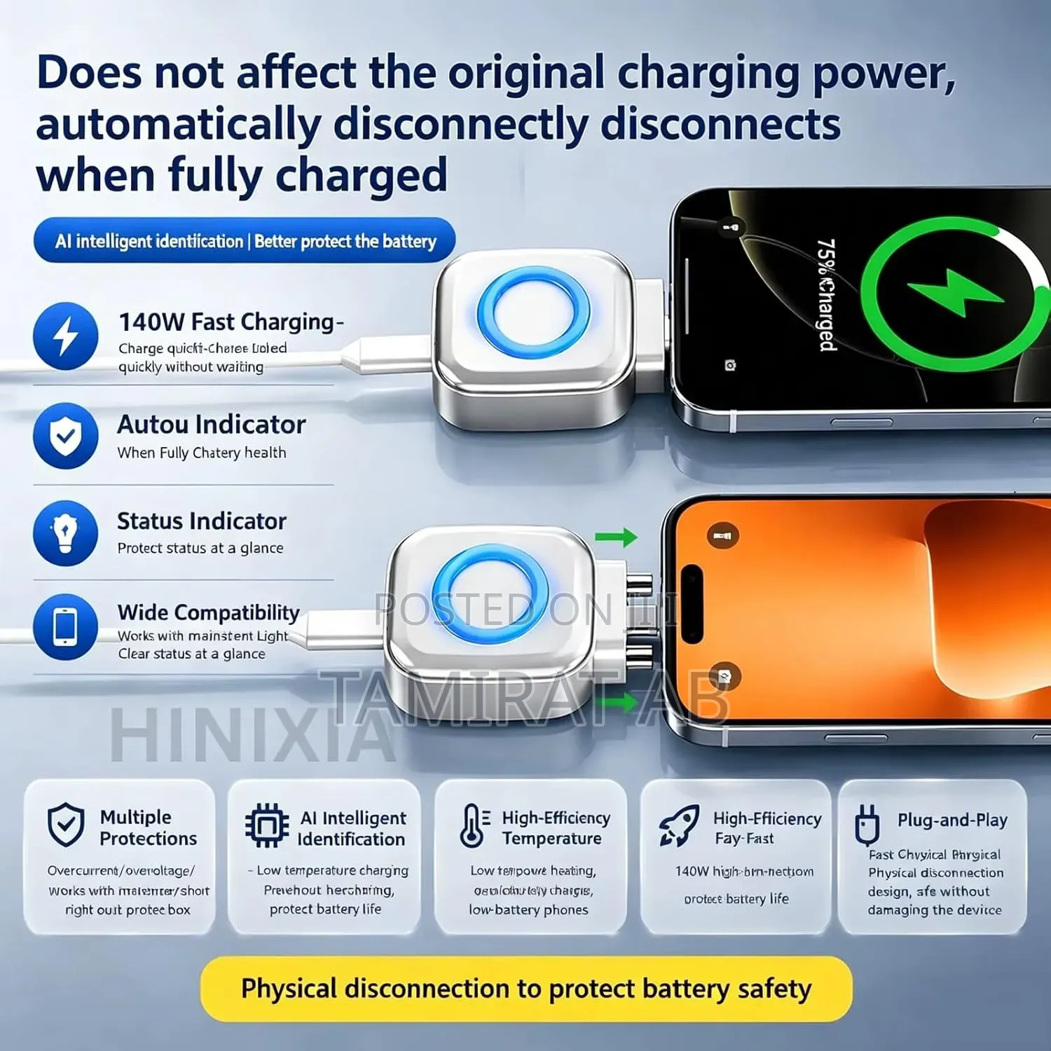 Protect Your Battery: 140w Ai Smart Charging Separator