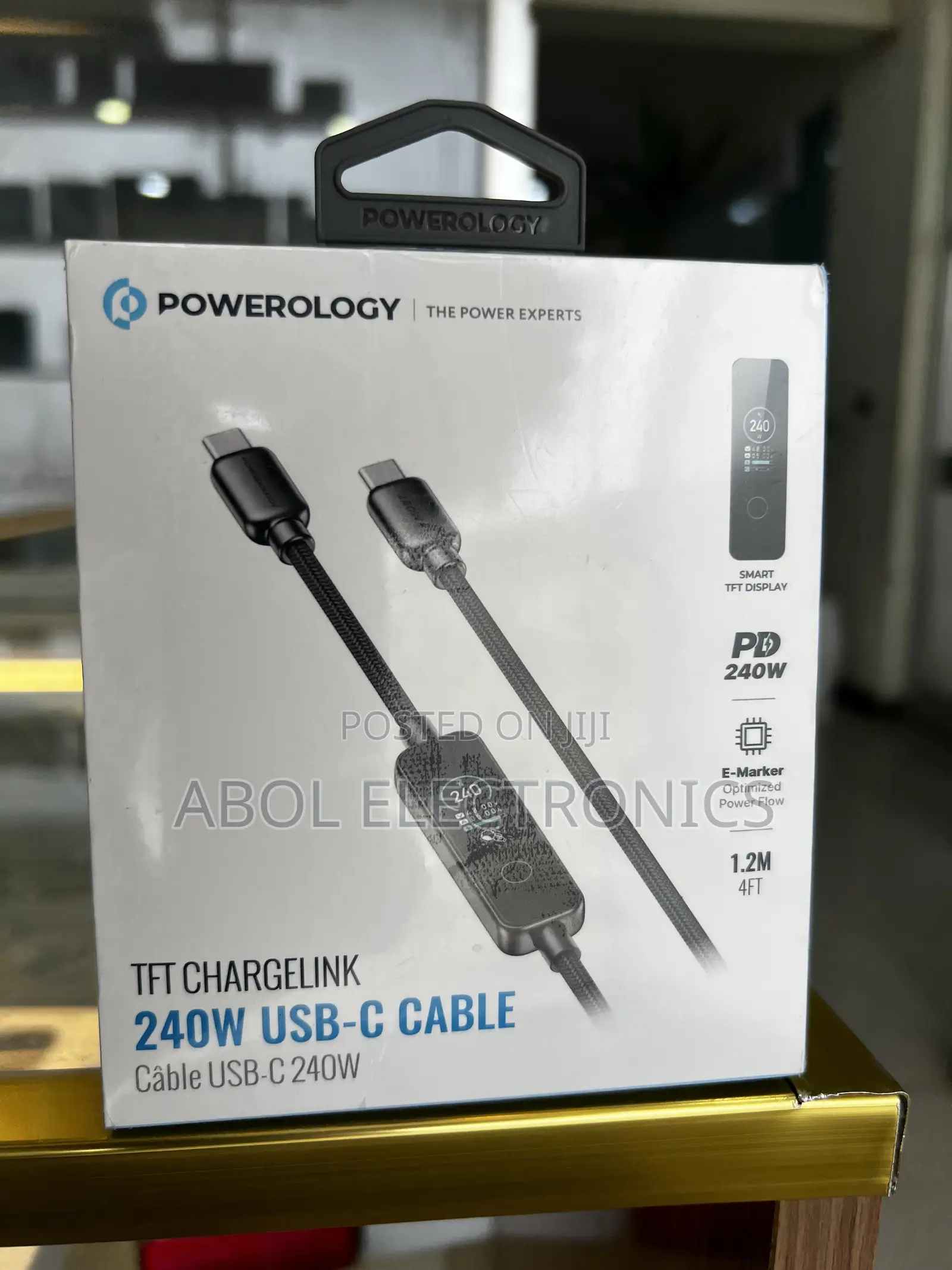 Powerology TFT Chargelink 240w Usb-C to Usb-C Cable (1.2m)
