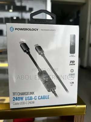 Powerology TFT Chargelink 240w Usb-C to Usb-C Cable (1.2m)