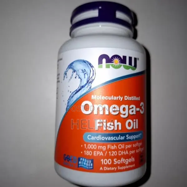 Unflavoured Now Foods Omega-3 Fish Oil 100 Softgels 180 Epa/120 Dha