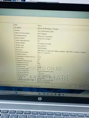 New Laptop HP 8GB AMD Ryzen 5 SSD 512GB