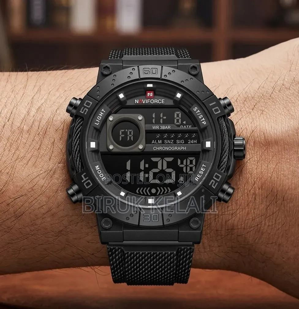 Naviforce Nf9241-4 Digital Sports Watch, Recognized by Its Large,
