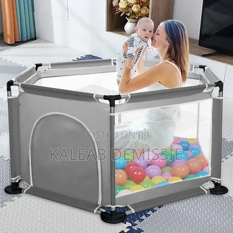 Baby Happy Game Fence (Playpen) የልጆች መጫወቻ አጥር-ከ10 ኳስ ጋር