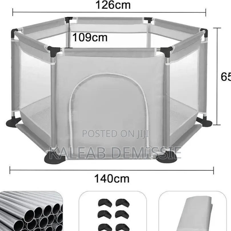 Baby Happy Game Fence (Playpen) የልጆች መጫወቻ አጥር-ከ10 ኳስ ጋር