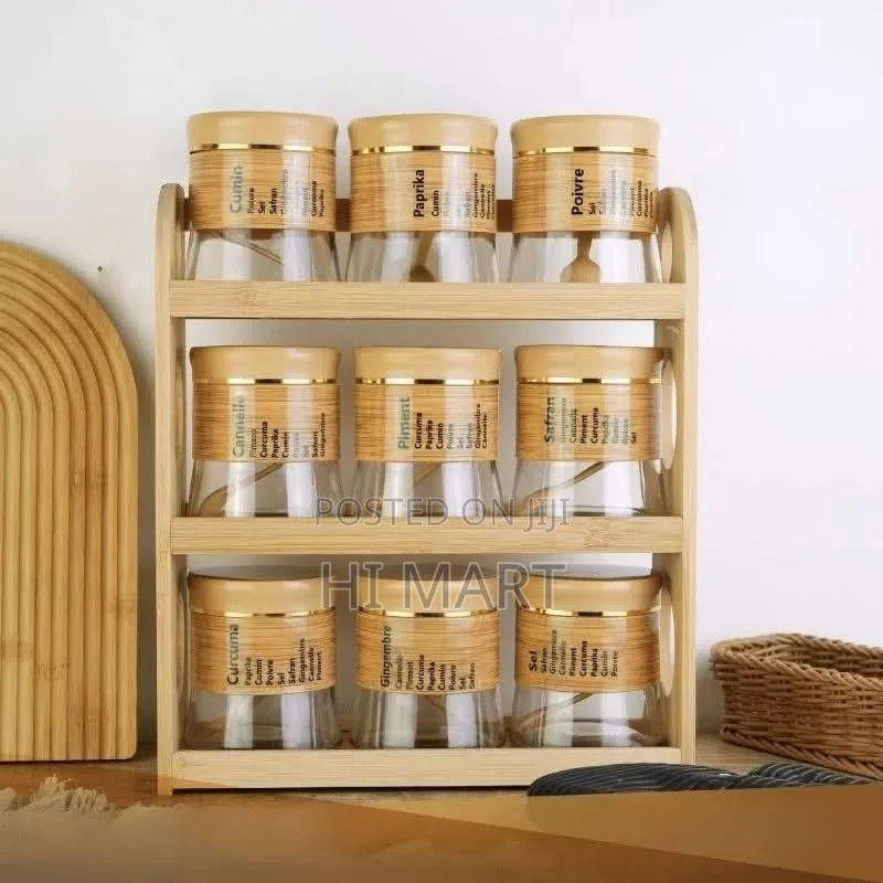 9pcs Kitchen Glass Storage Jar Set