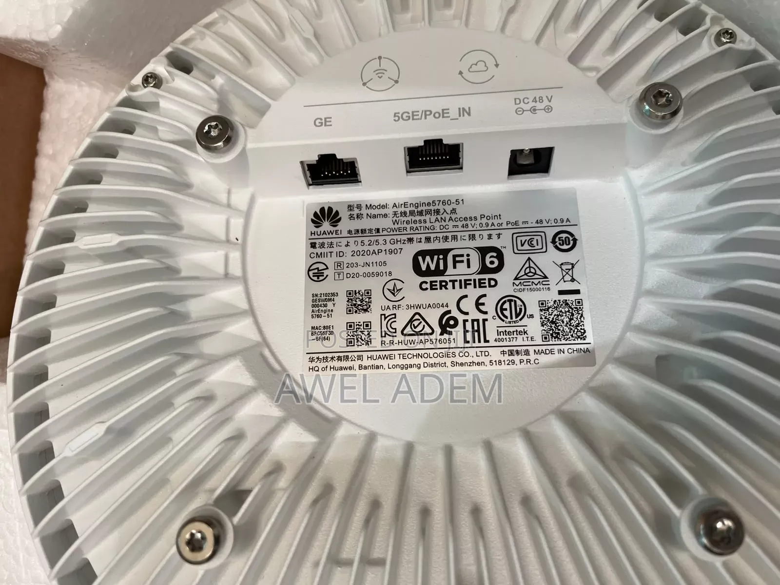 Huawei Airengine-5760-51 Indoor Wifi 6 Ap, Smart Wireless Access Point