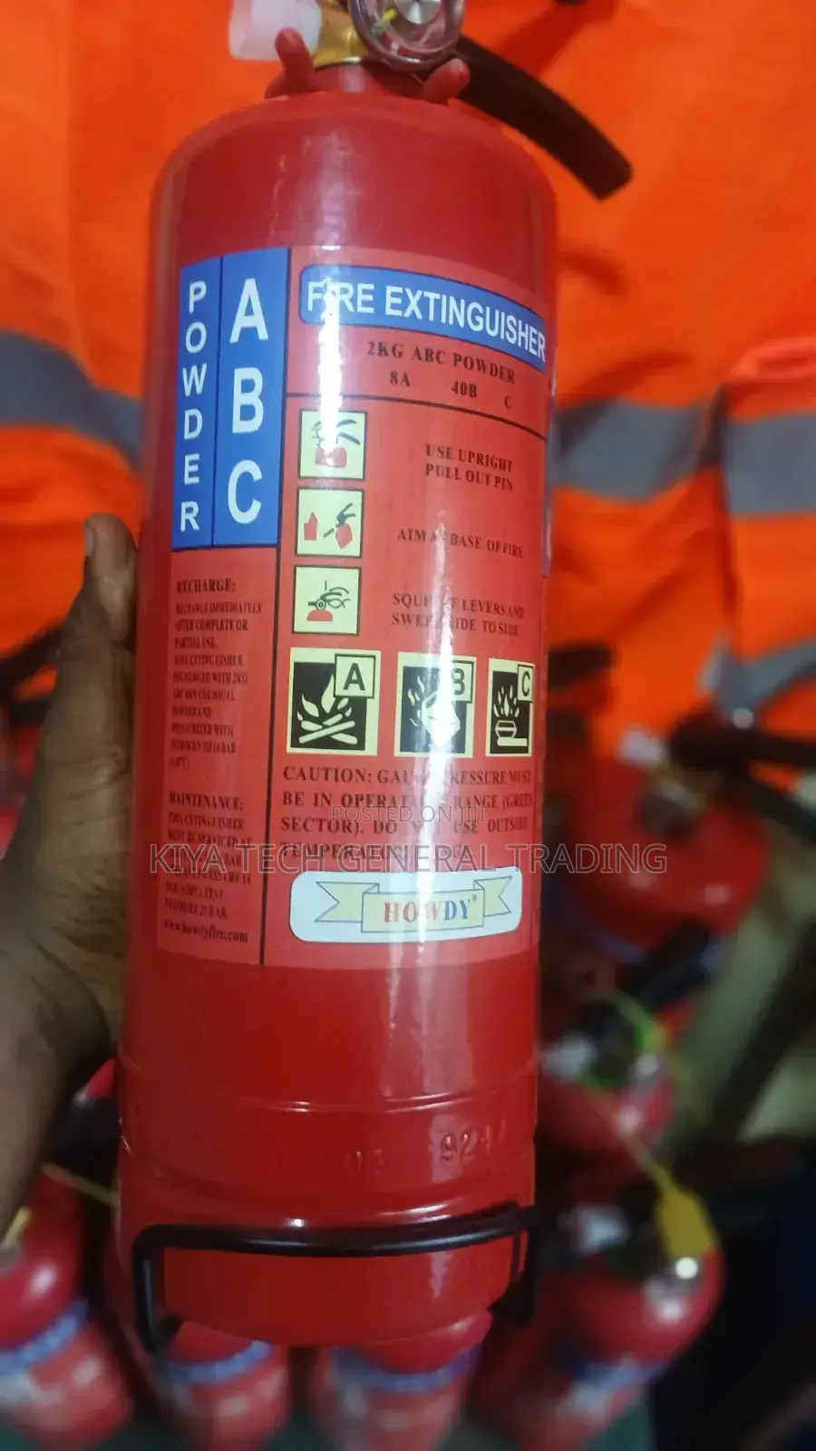 2ኪሎ ፓውደር እሳት ማጥፊያ Fire Extinguisher 放 满 它