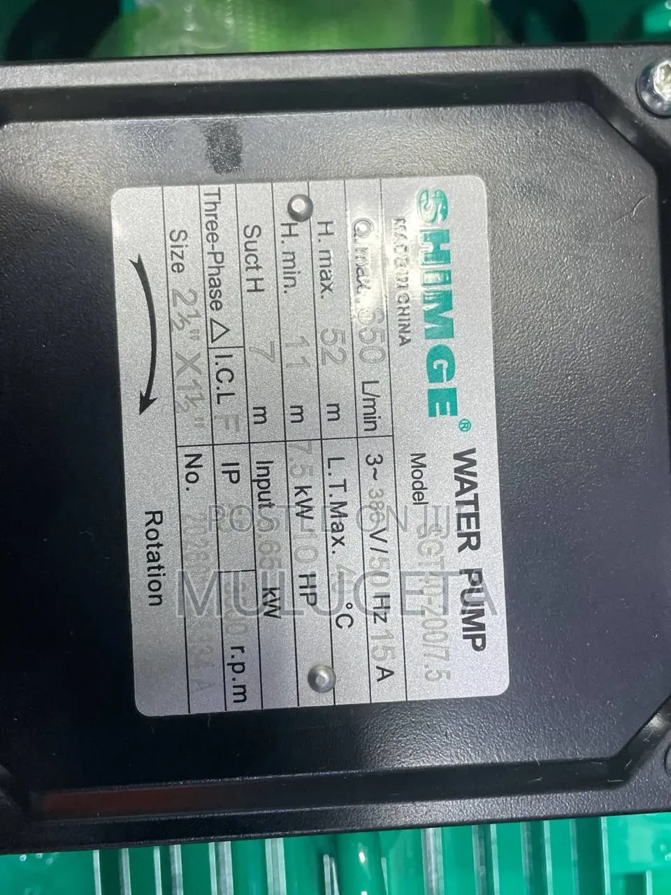 Shimge Serfase Pump 1ohp