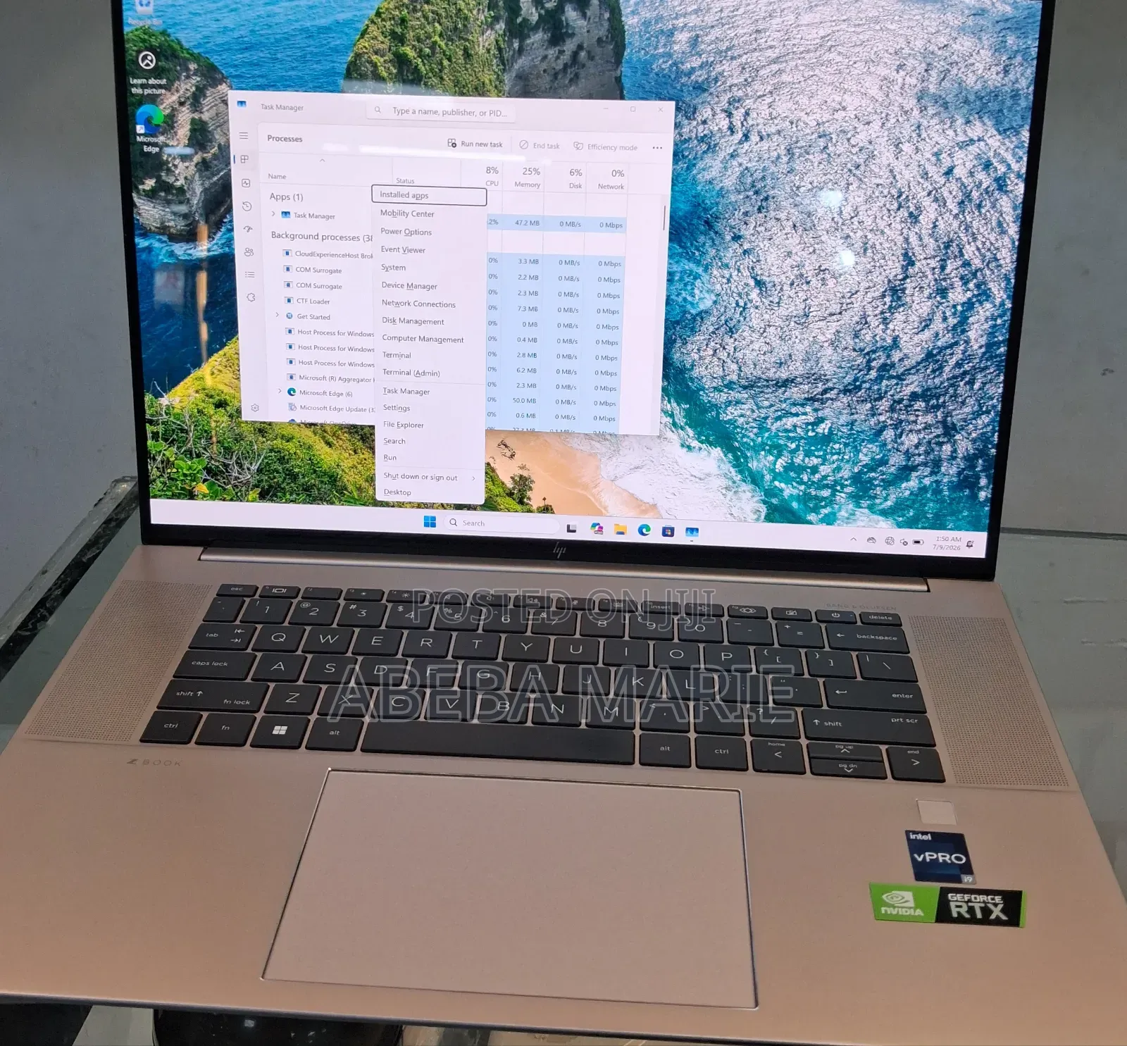 New Laptop HP ZBook Studio 16GB Intel Core i9 SSD 512GB