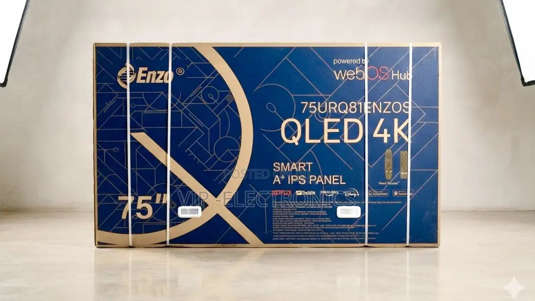 Enzo Tv 75 Inch Qled Smart Tv. Featuring a Stunning Ultra Hd