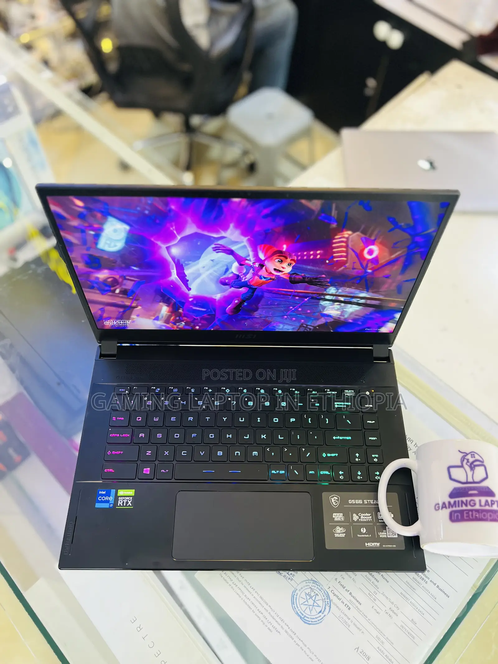 New Laptop MSI GS66 Stealth 10UG 8GB Intel Core i7 SSD 512GB