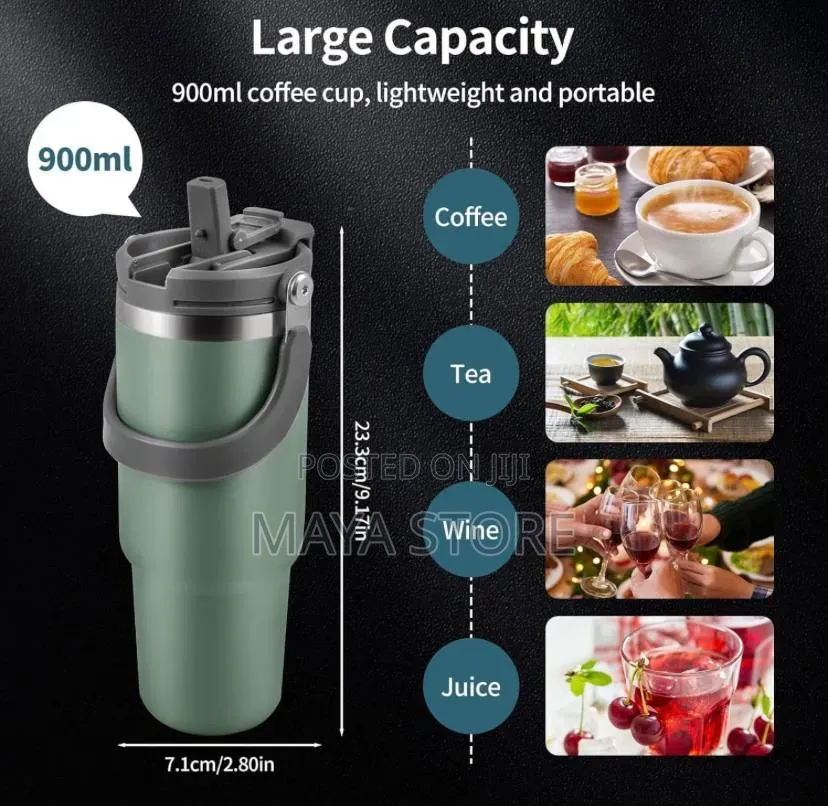 900ml Stainless Steel Double Wall Vacuum Insulated Travel Tumbler