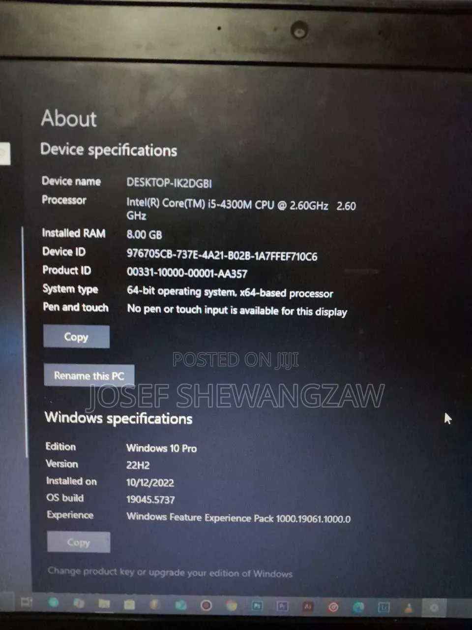 Laptop HP 250 G1 8GB Intel Core i5 HDD 1T
