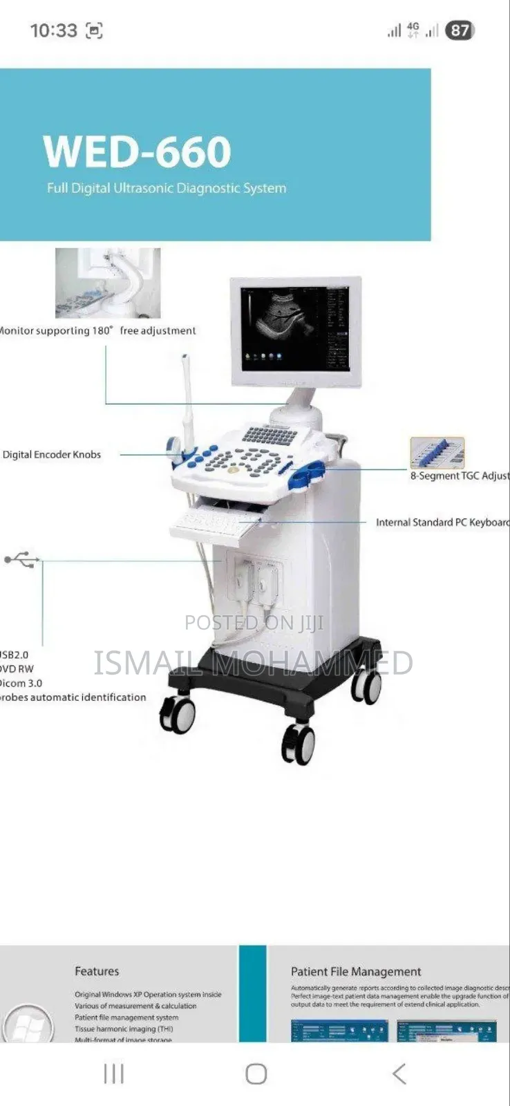 Newly Arrived Celer Doppler Ultrasound Machine