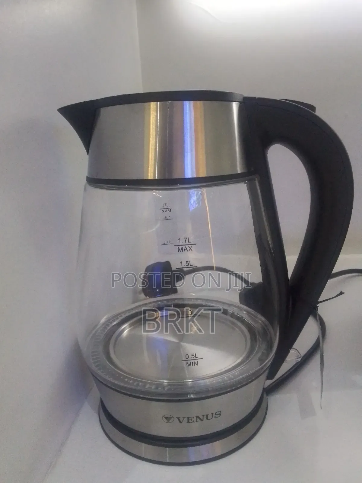 ‎ኦሪጅናል የቪነስ መስተዋት የኤሌክትሪክ ጆግ (Venus Glass Electric Kettle - 1.7l)