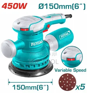 ፡Total Tools ሮታሪ ሳንደር, ሞዴል Tf ሲሆን 450w ኃይል ያለው ሞተር አለው።