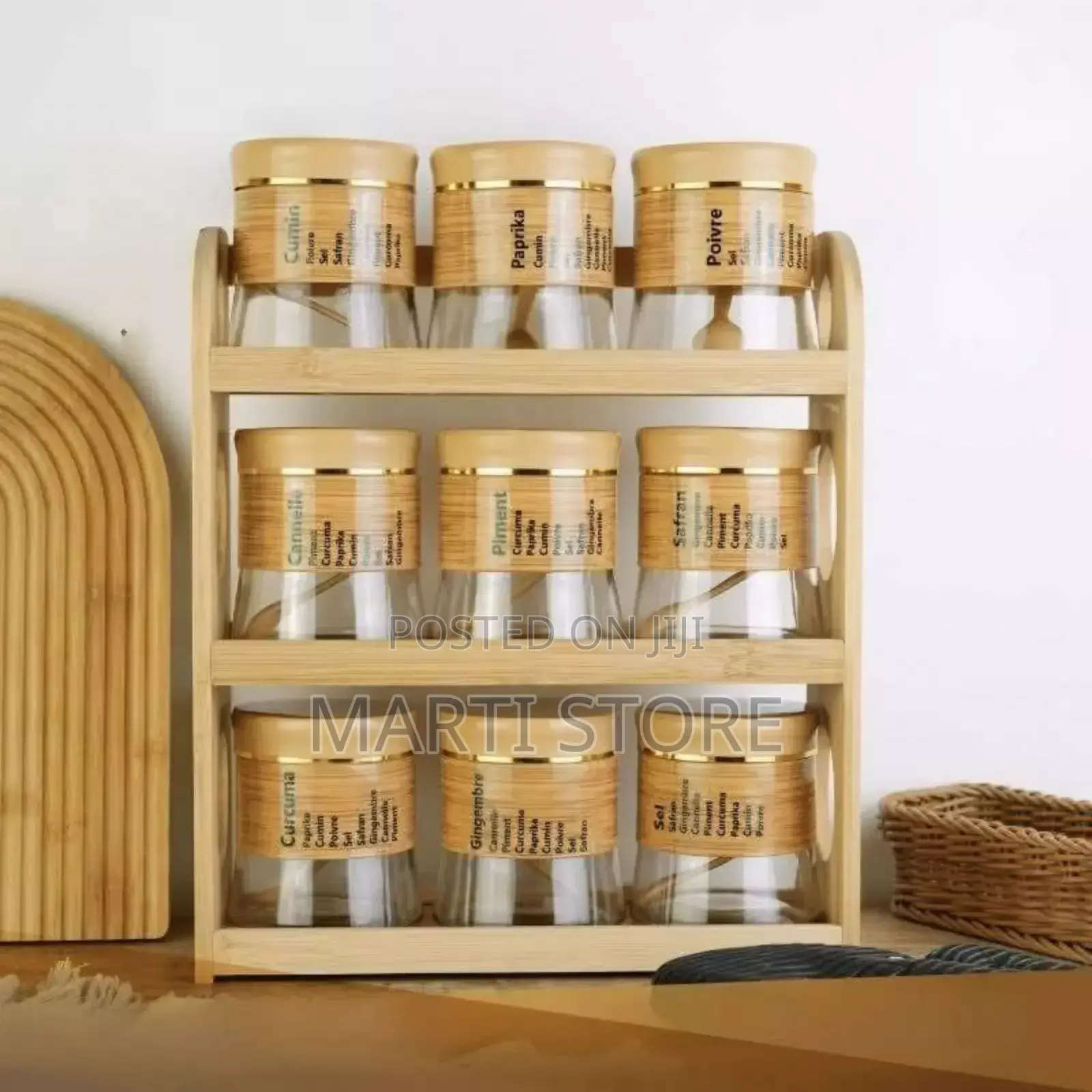 9 Pieces Glass Storage Jar Set