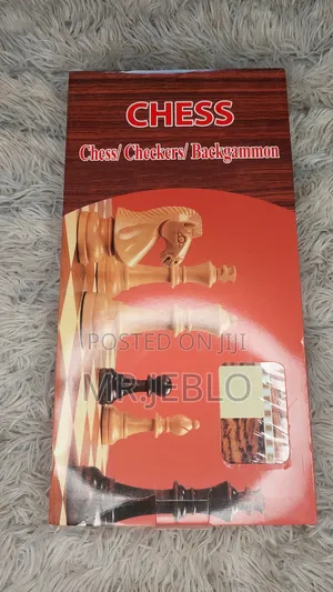 3-in-1 Chess, Checkers Backgammon Board Game | Brand New