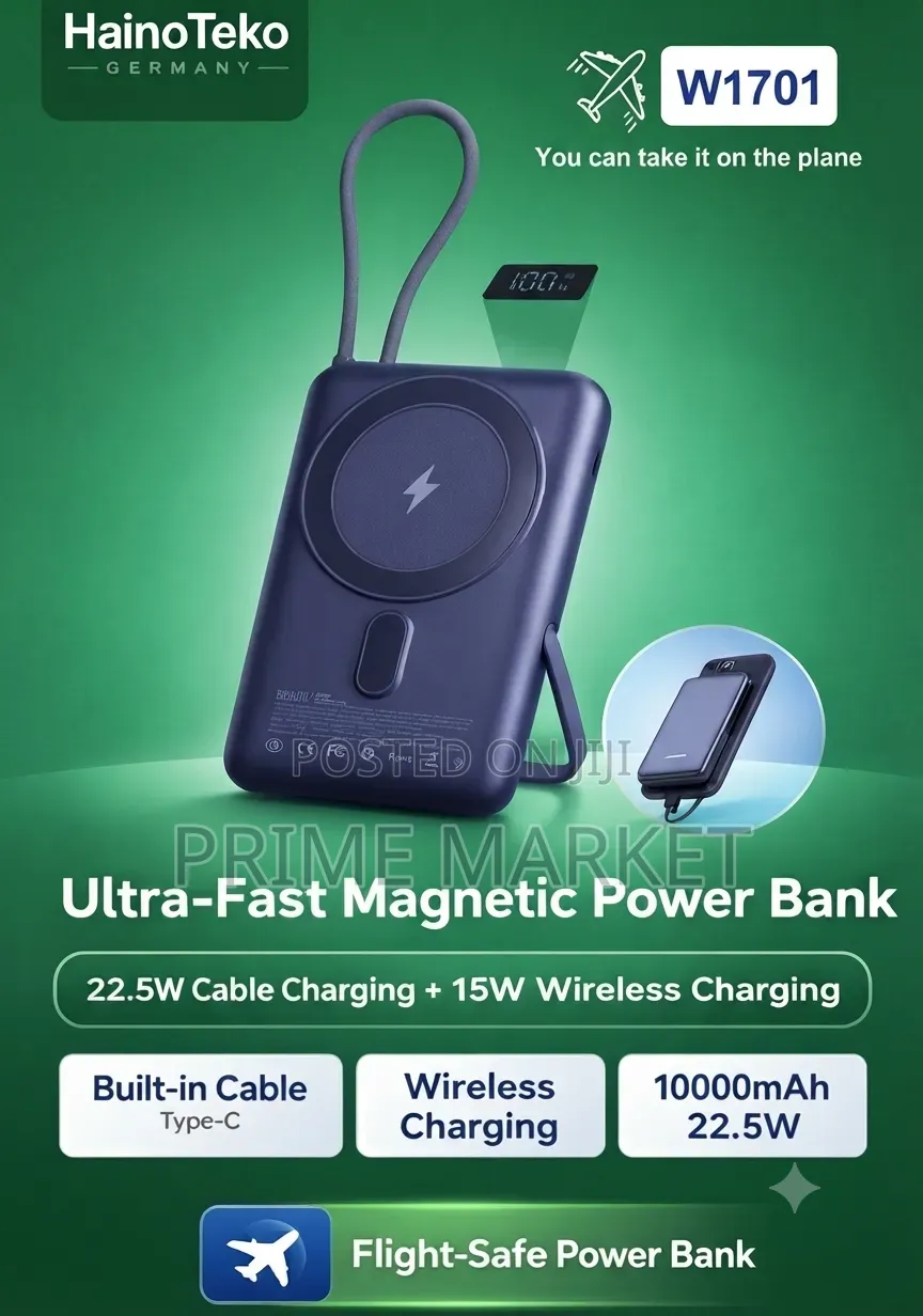 Hainoteko Wmah Power Bank | Magnetic Wireless Charging 22.5w