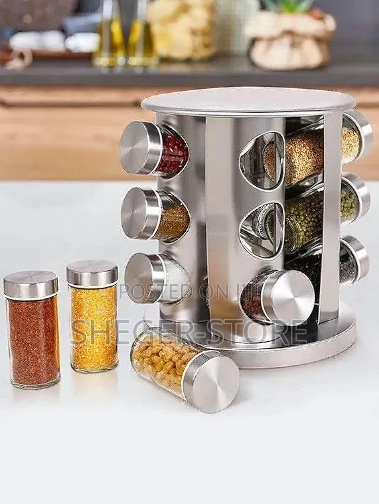High Quality Design 12 Jar Rotating Spice Carousel