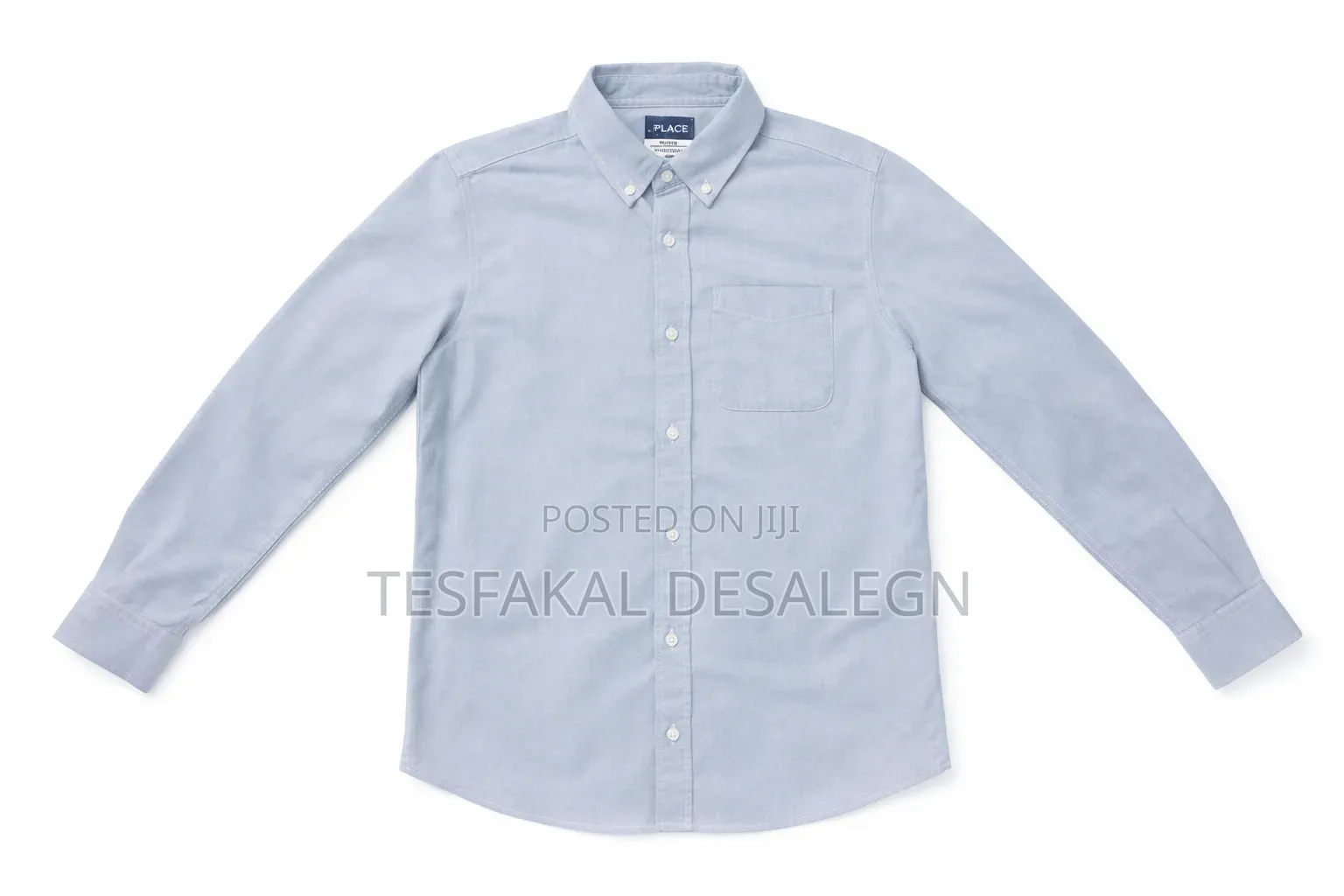 Men’S Light Blue Long‐Sleeve Shirt – Size Xl