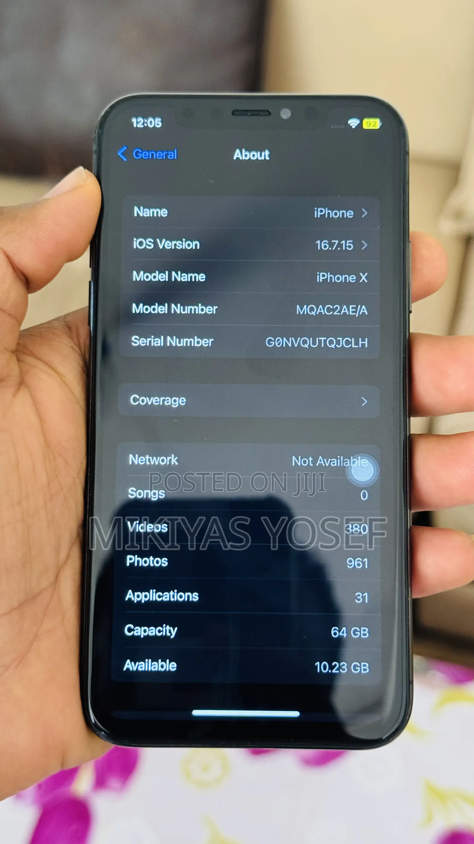 Apple iPhone X 64 GB Black